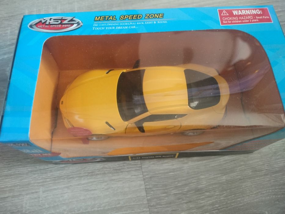 Metal Speed Zone, samochód Toyota GR Supra 1:31, światło, dźwięk