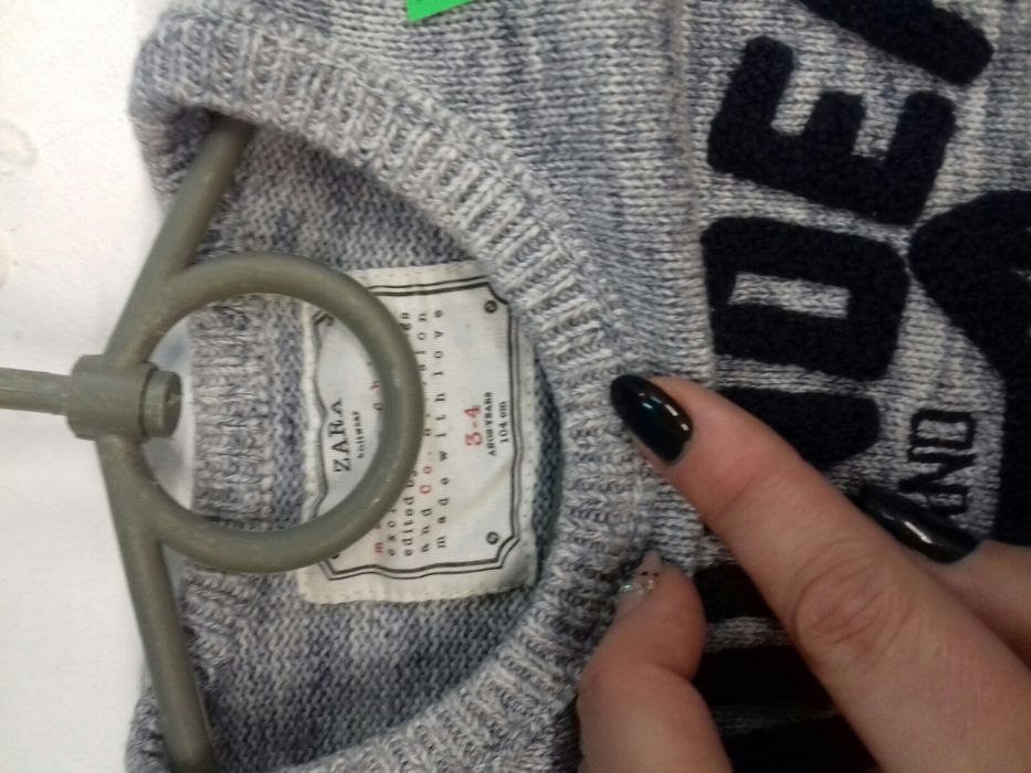 Свитер кофта zara 3-4 и 5-6