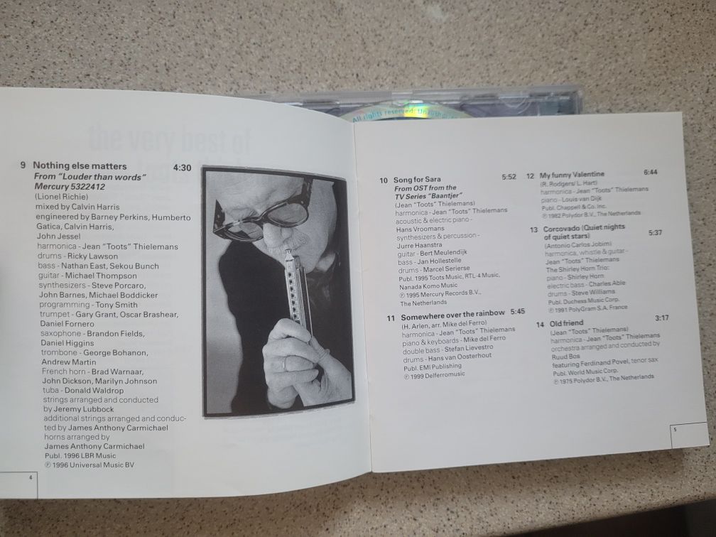 CD Toots Thielemans Hard To Say Goodbye..The Best 2000 Universal