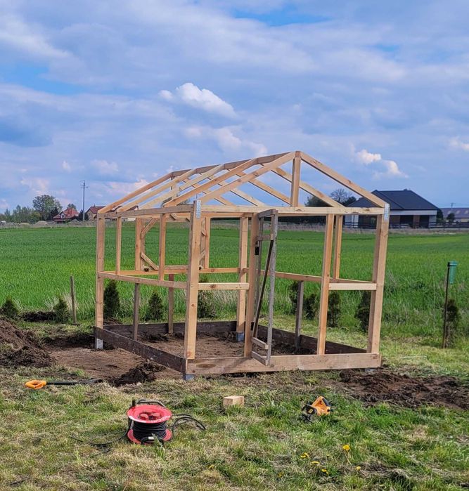 Konstrukcja szklarnia ogrodowa 2x3