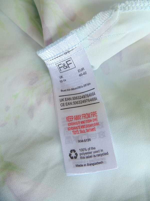 F&F nowa długa śliczna koszula nocna na ramiączkach 40-42