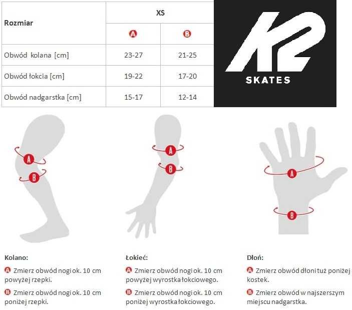 908 Markowe Ochraniacze Dziecięce K2 Na Rower Rolki Deskorolkę 25-50kg