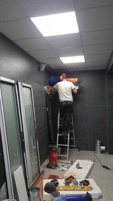 Алмазне буріння отворів, отвори, вентиляція, каналізація, водопровід