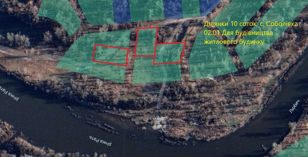 Участок 10 сот под застройку, вторая линия, с. Соболевка