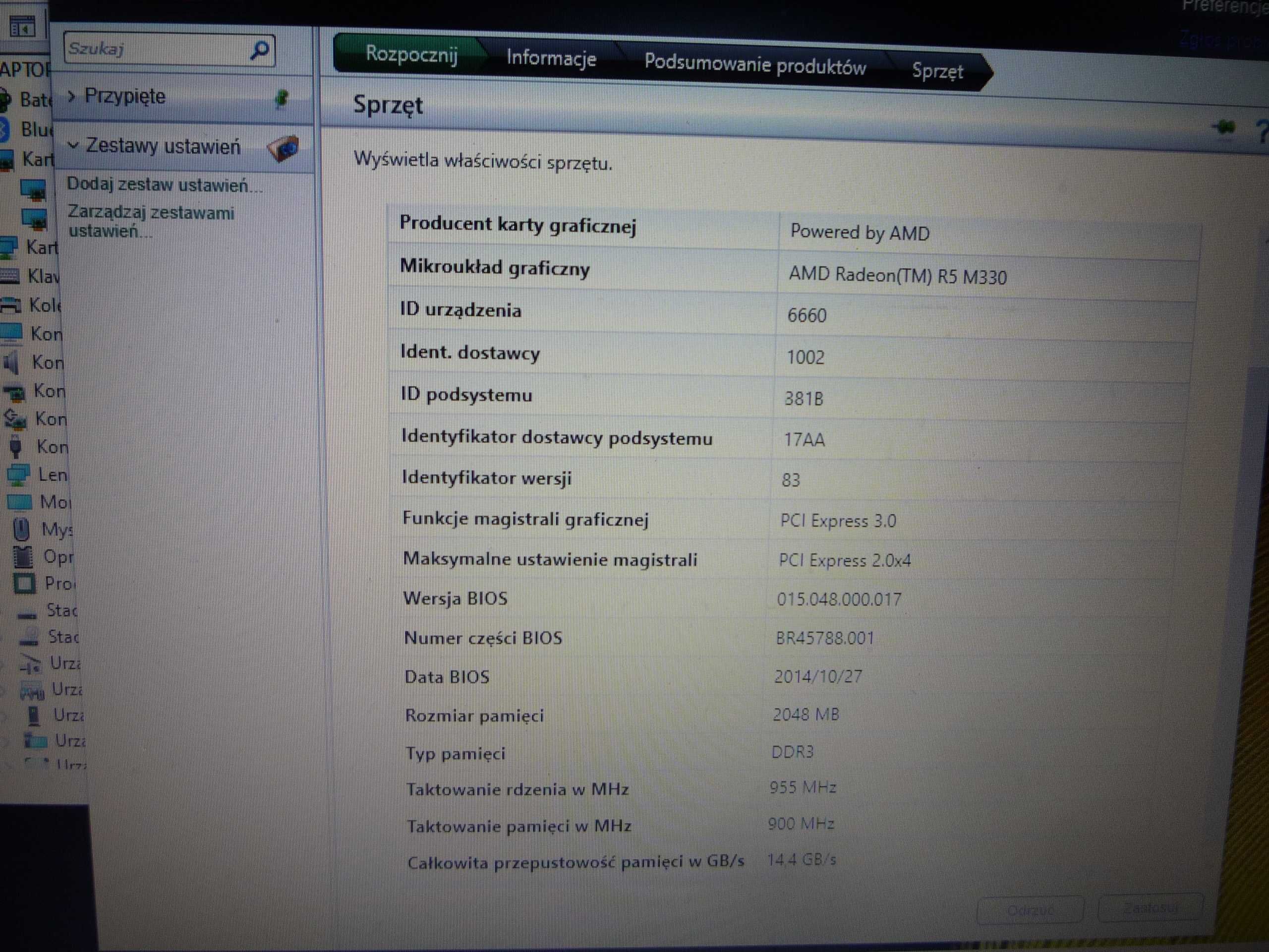 laptop LENOVO Ideapad 305  i5, 256 SSD, Radeon R5 M330