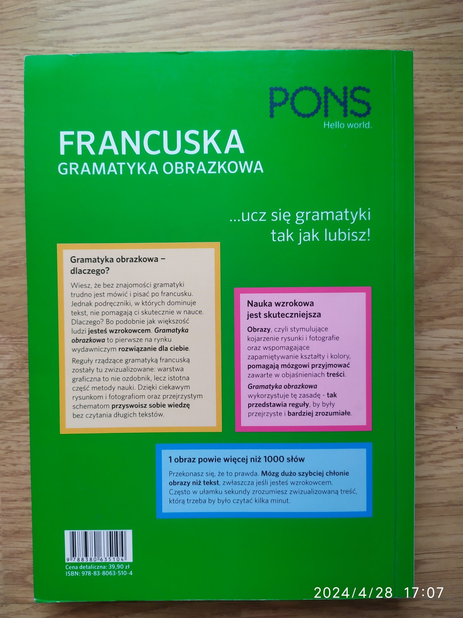 Francuska gramatyka obrazkowa PONS