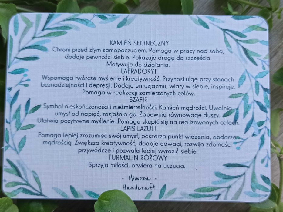 Bransoletka na szczęście, na sznurku, kamienie, amulet