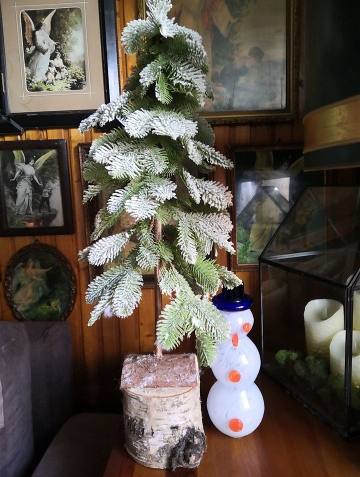 Choinka jak żywa świerk skandynawski ośnieżony