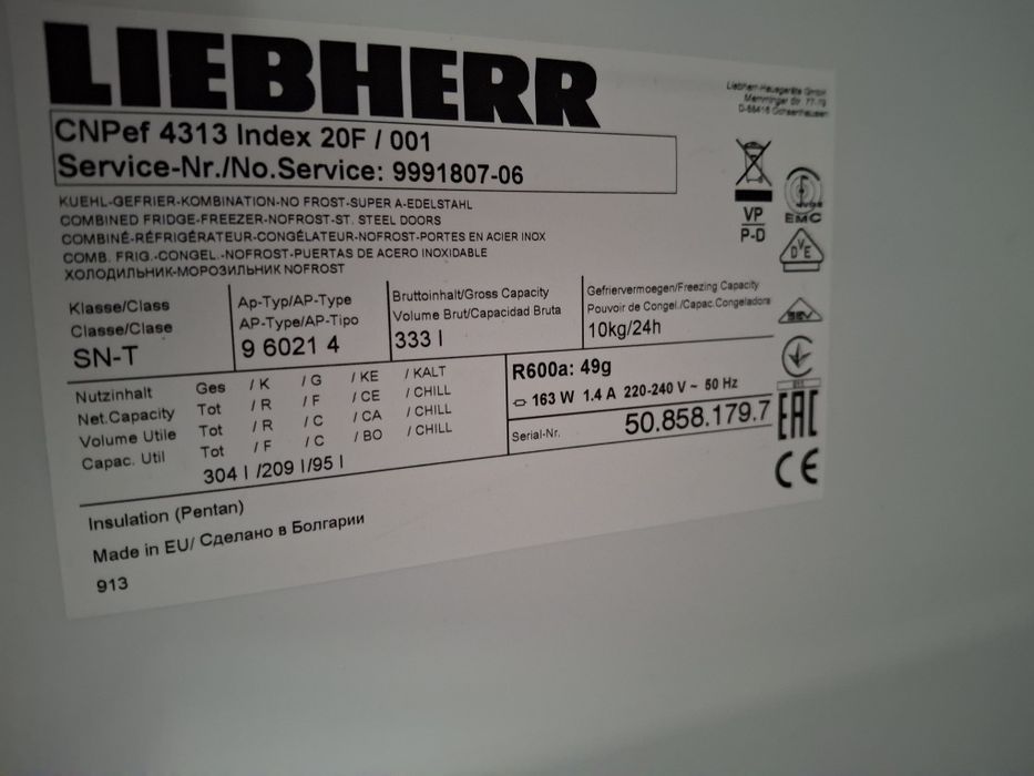 Холодильник Liebherr model CNPef4313
