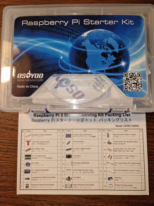 Raspberry pi 3 model B com starter kit, caixa e microSD