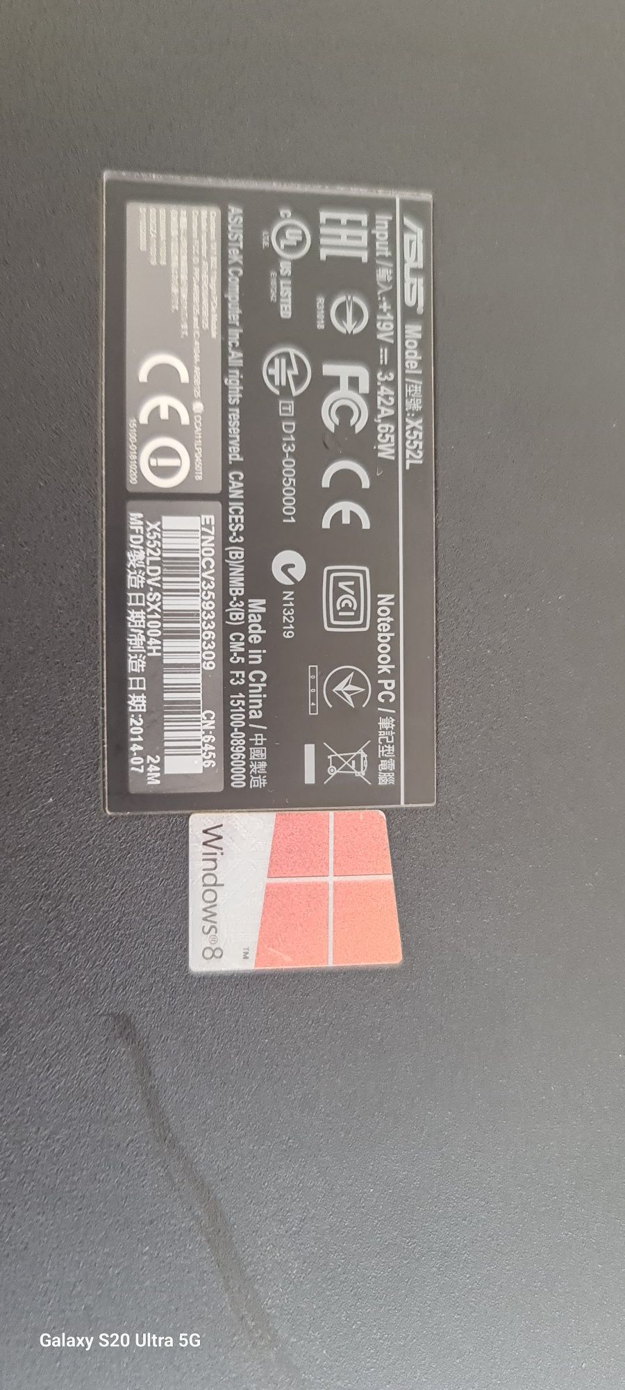 Portatil Asus X552L