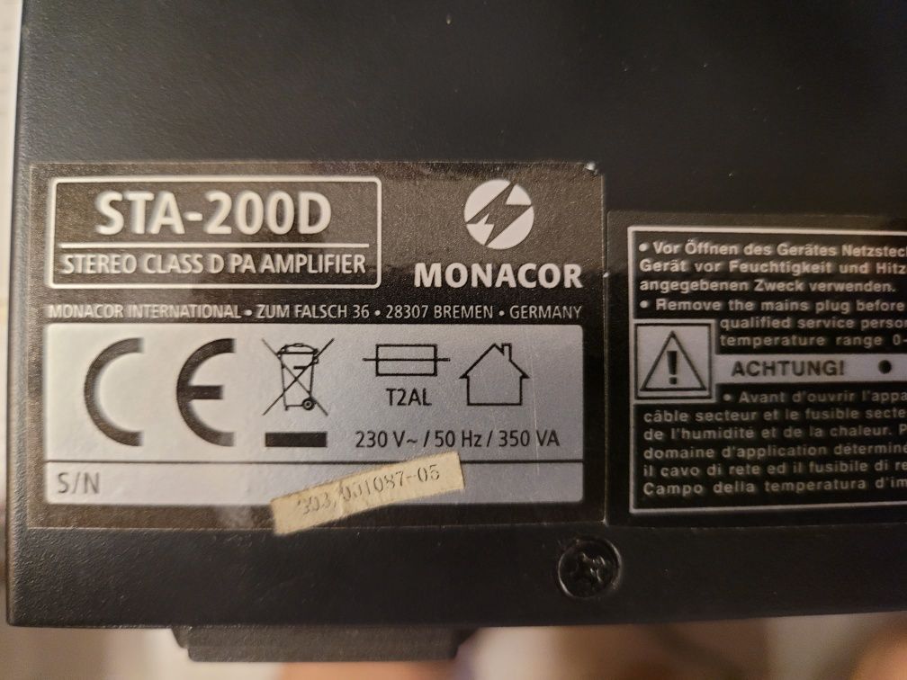 Wzmacniacz Monacor STA 200D