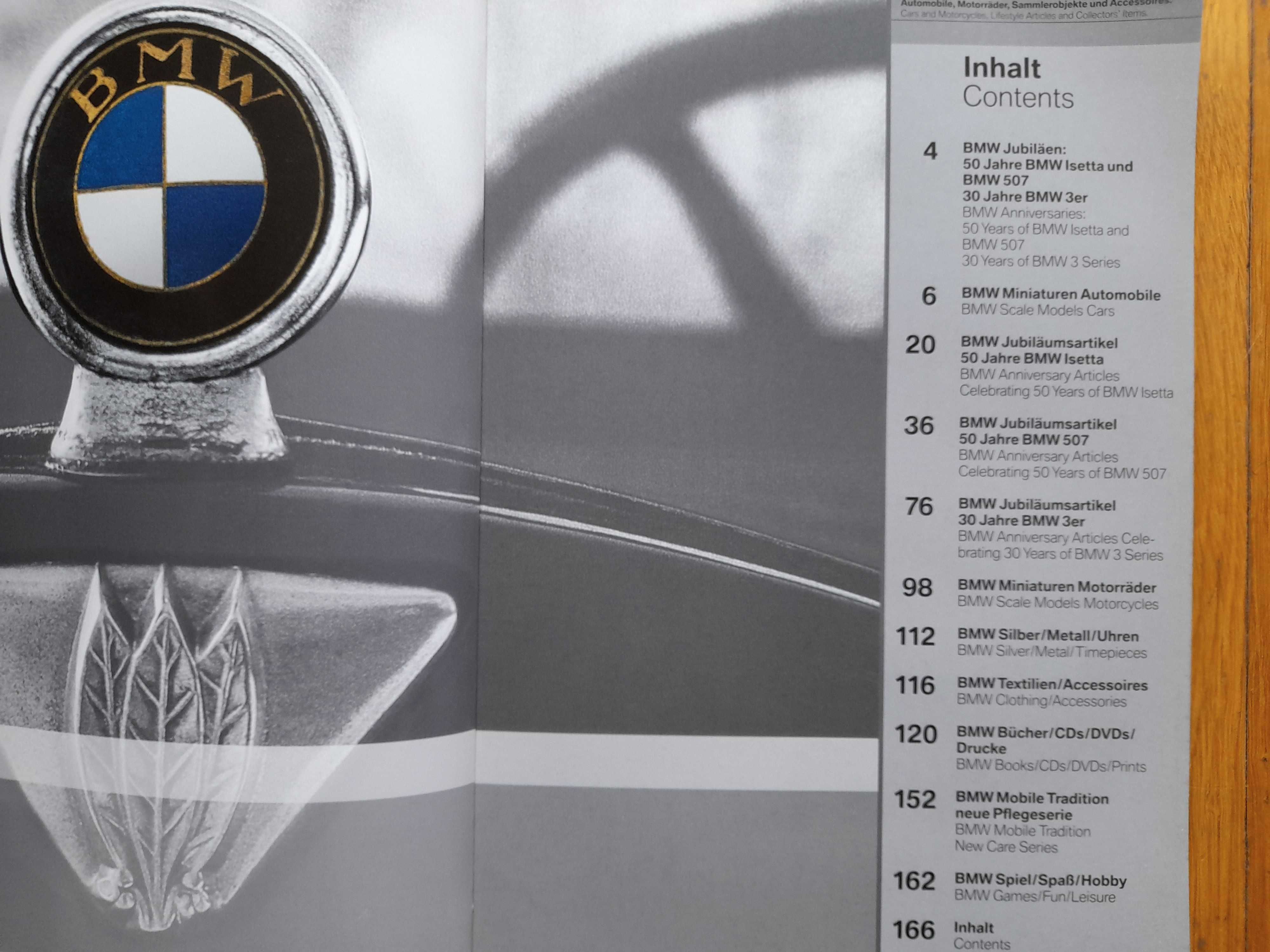 BMW model skala 1:87, 1:43, 1:18, 1:12 samochód, motocykl katalog 2005