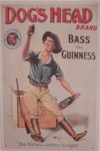 Piwo Guinness reklama blaszana wypukła
