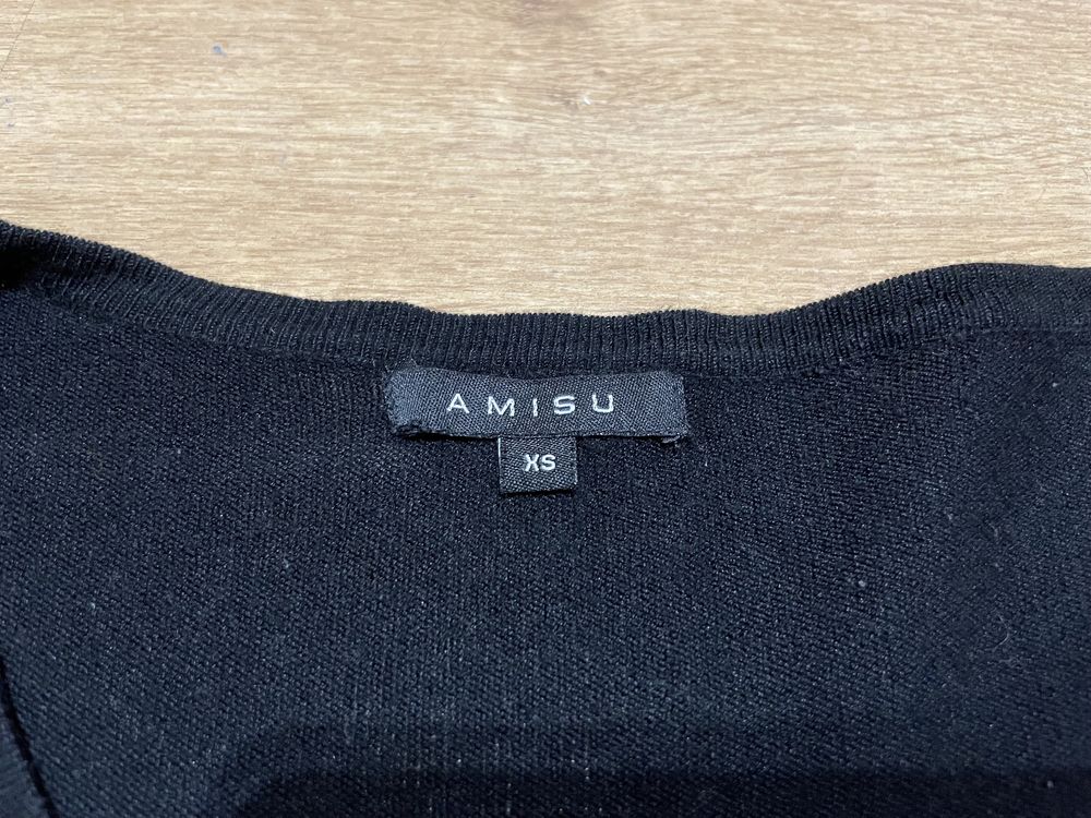 XS 34 Amisu czarny sweterek guziki koraliki new Yorker