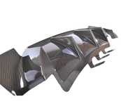DIFUSOR BMW F10 F11 10-17 LOOK M5 CARBONO