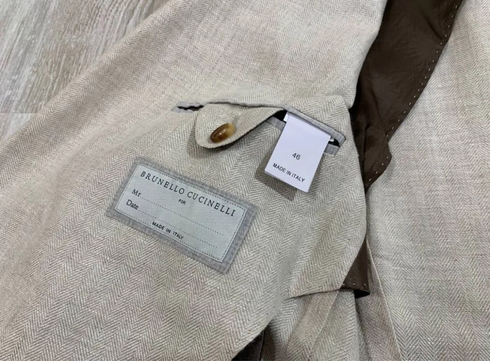 Brunello Cucinelli Blazer піджак чоловічий 100% Linen розмір 46