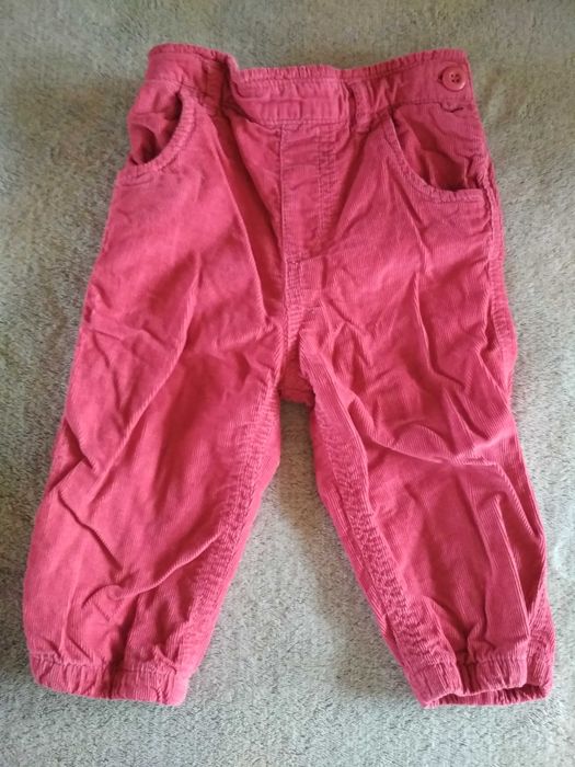 Spodnie sztruksowe dla dziewczynki TU r. 74/80 (9-12 miesięcy)