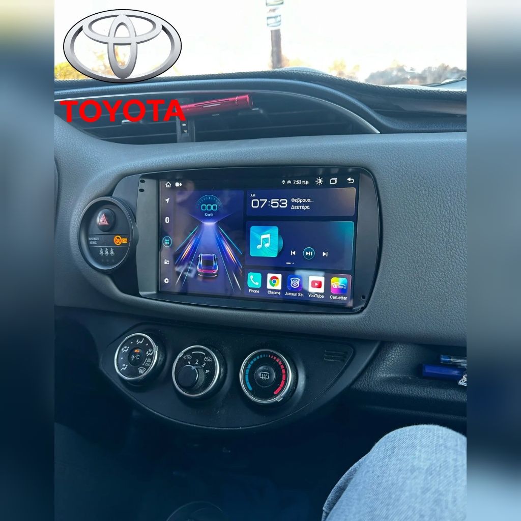 Rádio Android 12 com GPS Toyota Yaris (Novo)