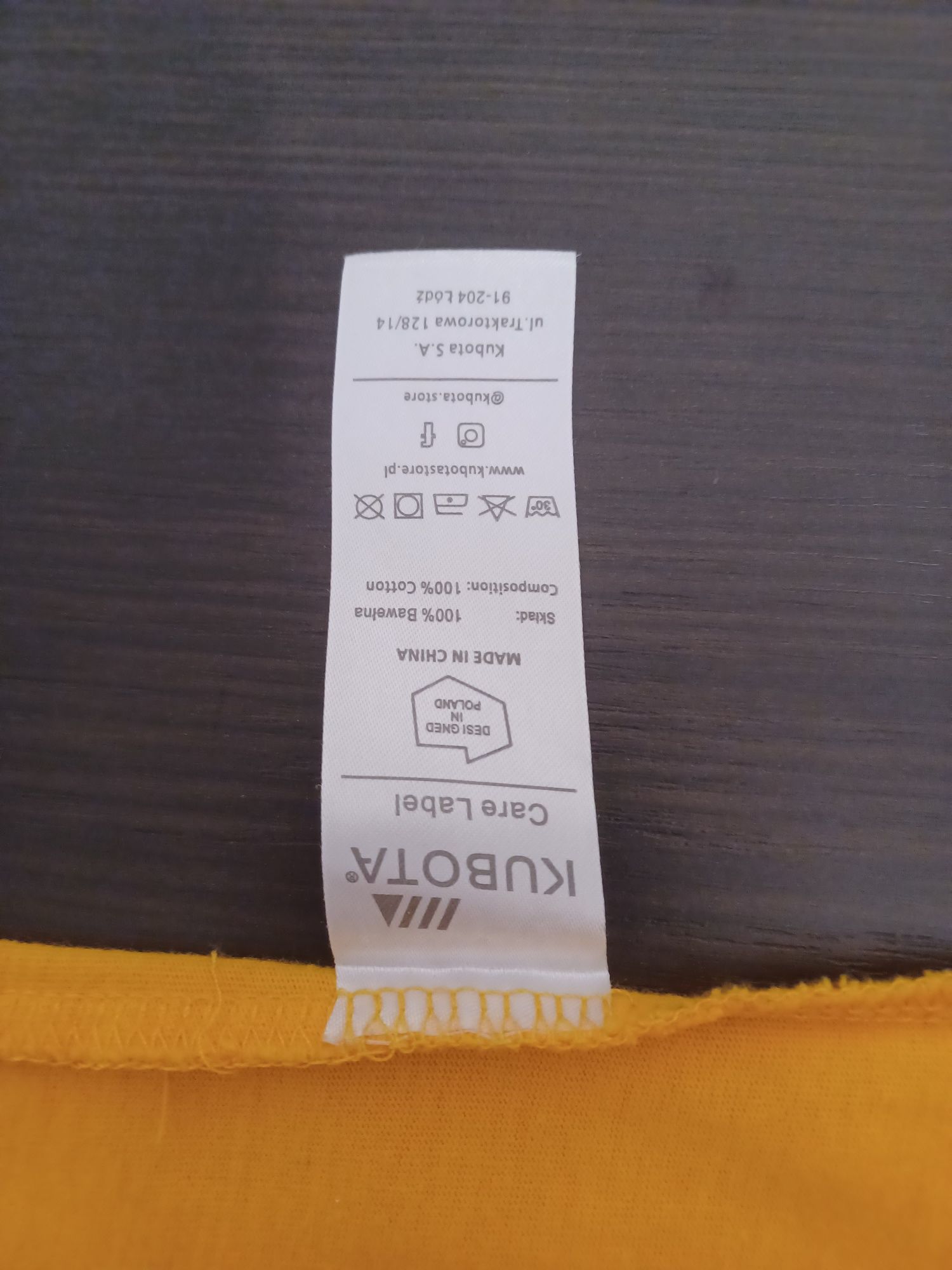 T-shirt męski Kubota M Żółty