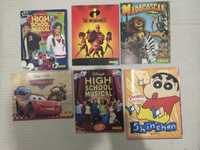Cromos High School Musical, Incredibles, Madagascar, Carros e Shinchan