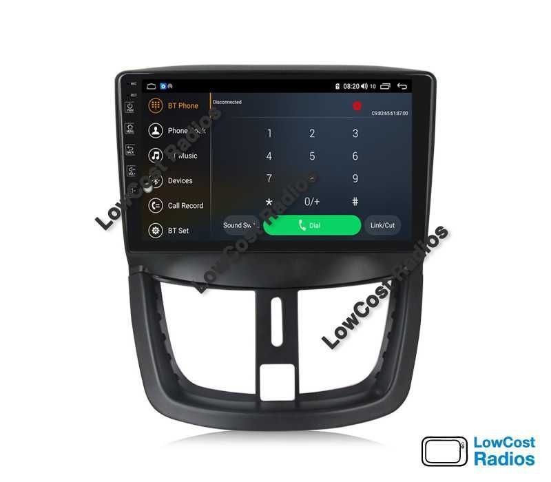 Auto Rádio 9' PEUGEOT 207 | GPS ANDROID Bluetooth USB APPS WIFI