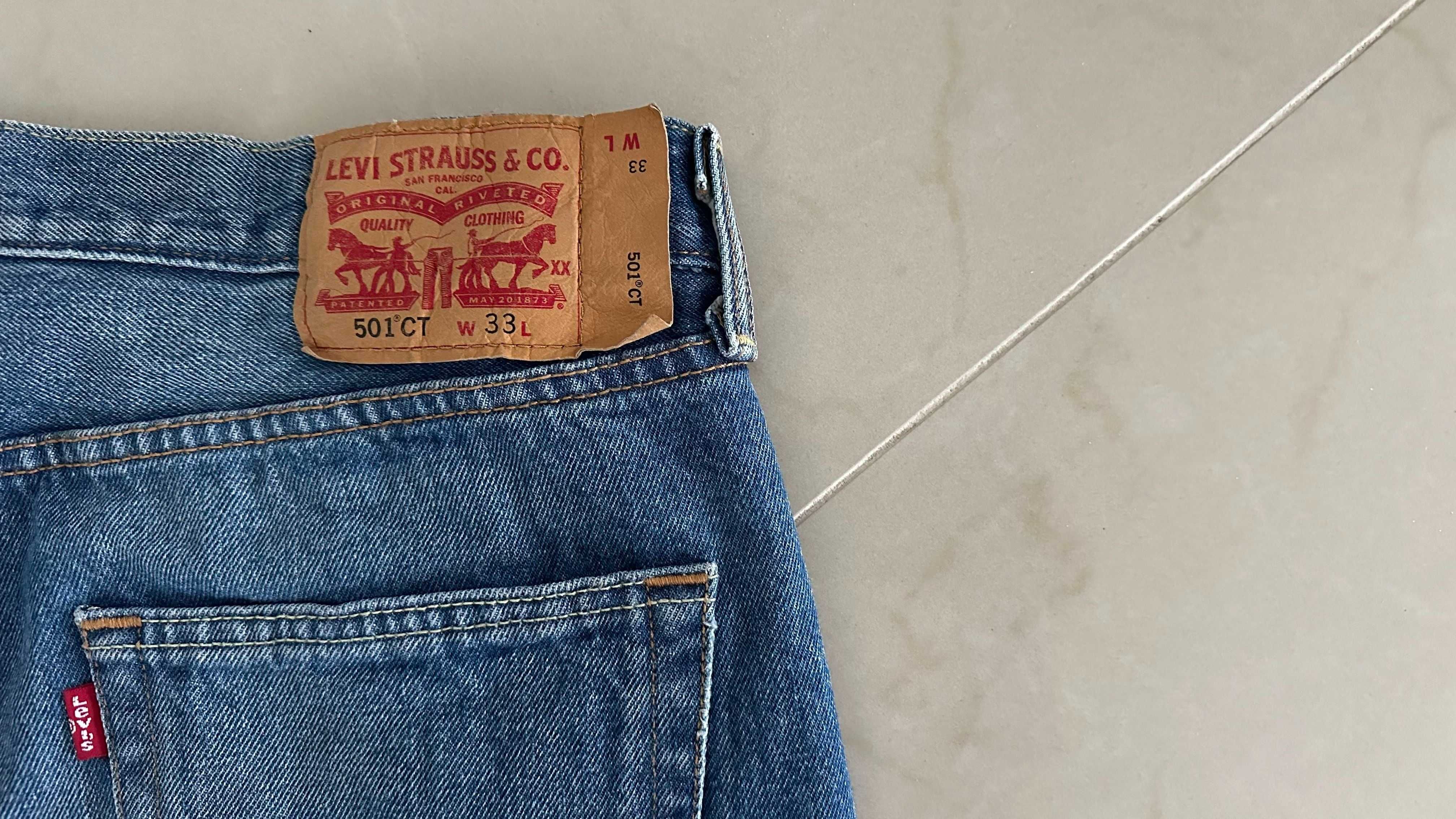 Levis 501 CT W33 Szorty Krótkie Spodenki Piękne