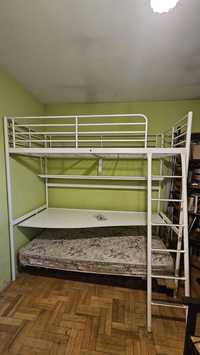 Łóżko piętrowe z blatem Ikea SVATRA