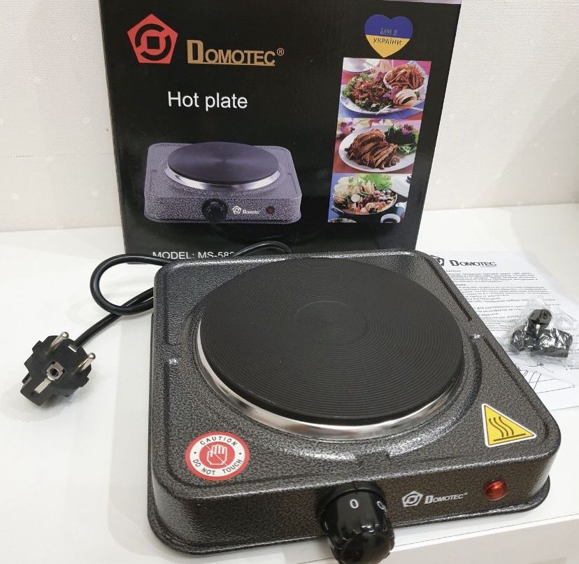 Электроплита 1 комфорка блин Domotec MS-5821 (1000 B)