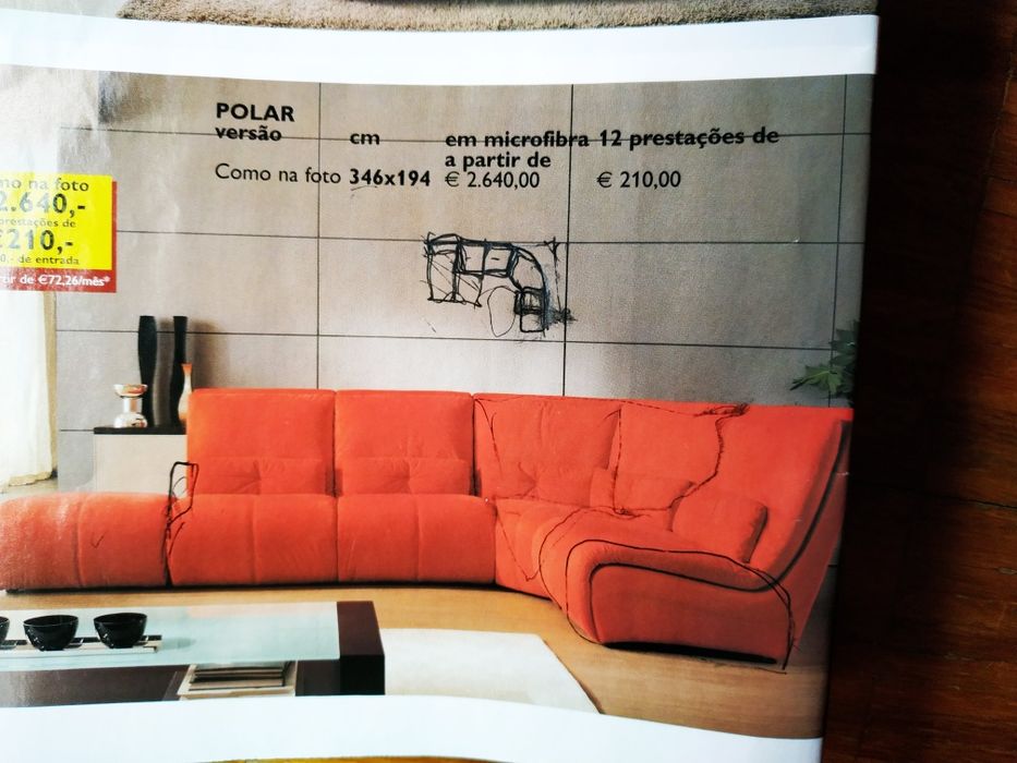 Sofá Chateau d'Ax modular 5 lugares