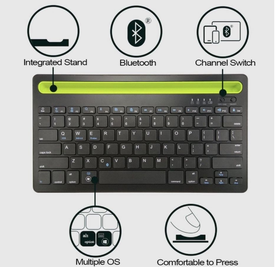 Клавіатура блютуз для смартфонів, планшетів, ноутбуків