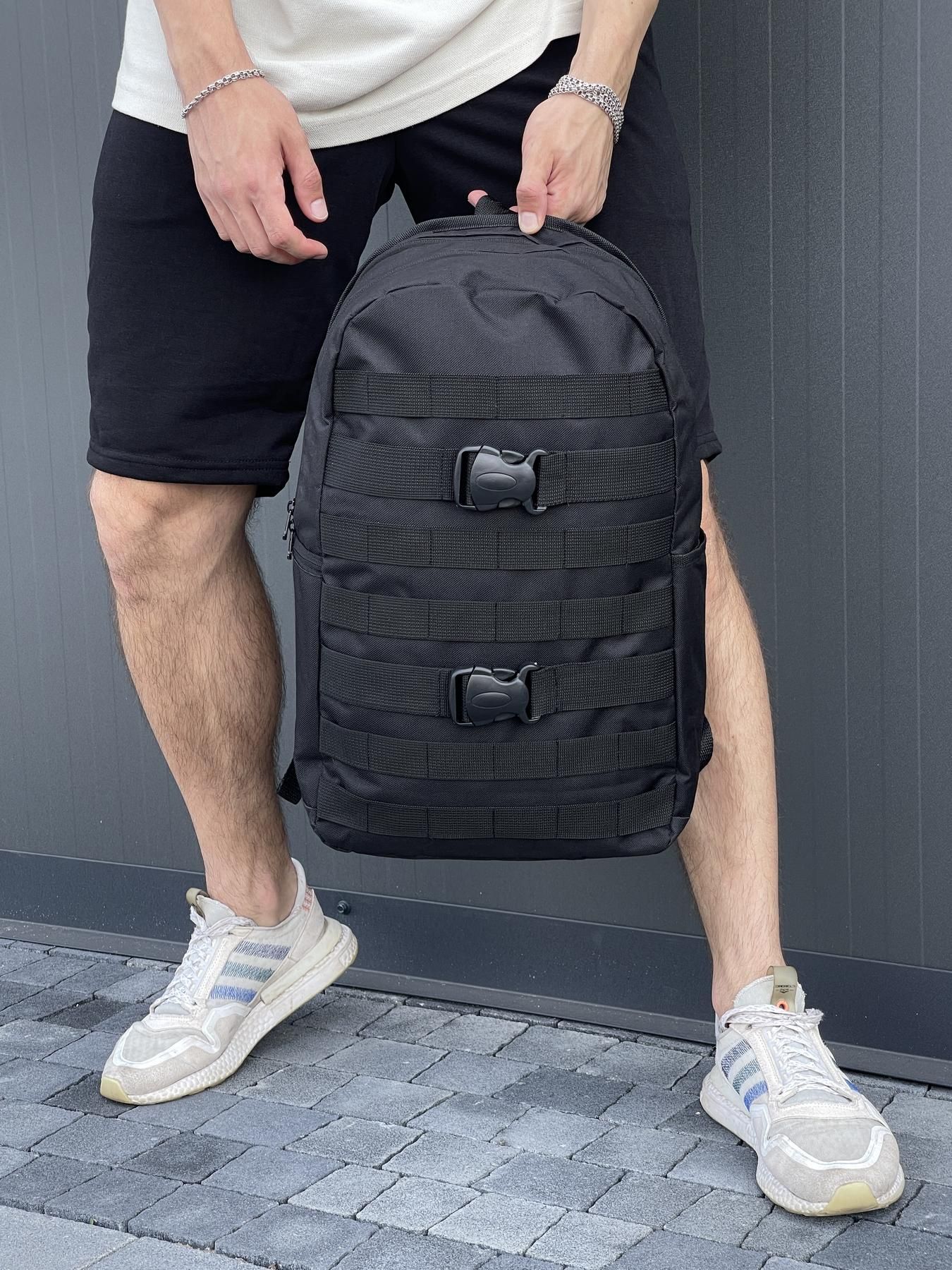 Чёрный мужской портфель на два отделения, рюкзак fazan V2, городской