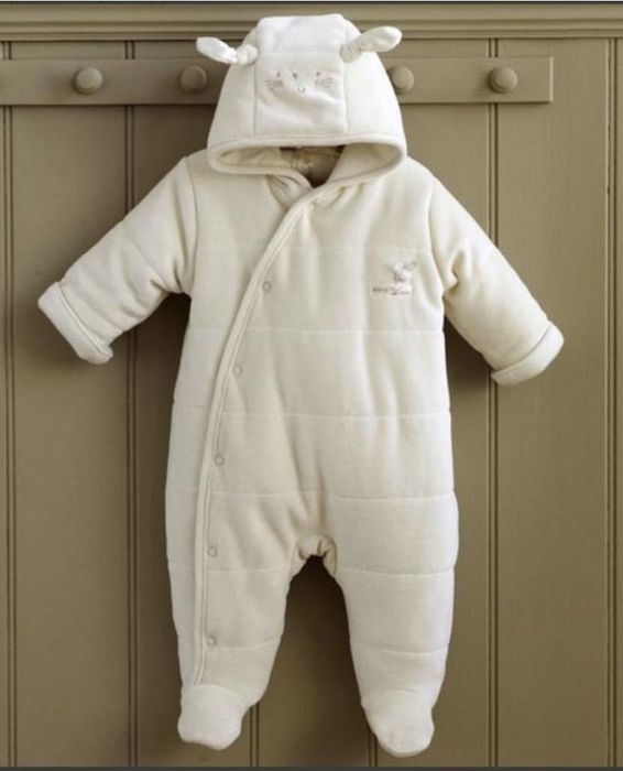 Дитячий комбінезон, органічний велюр з бавовняною підкладкою 3-6 м