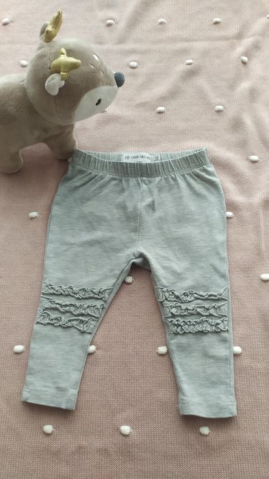 Leginsy z falbankami na kolanach r.62