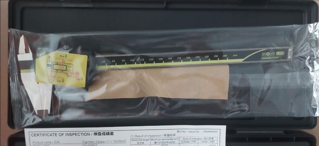 Suwmiarka cyfrowa 200mm, 0,01mm, Mitutoyo (500/182/30) nowa