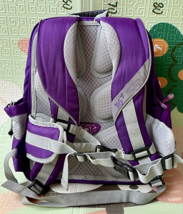 Фіолетовий шкільний рюкзак Yes з ортопедичною спинкою