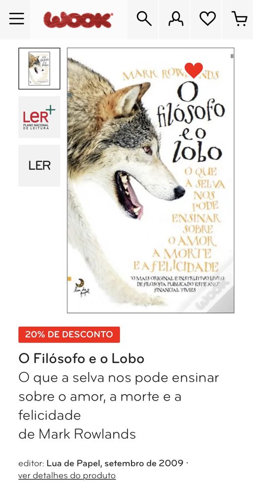 “O Filósofo e o Lobo”, Mark Rowlands