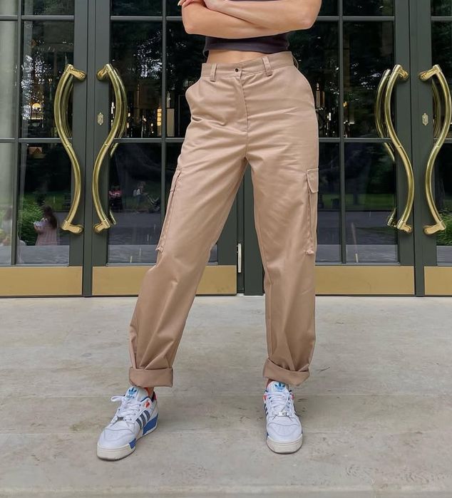 Штани карго світло-коричневого кольору