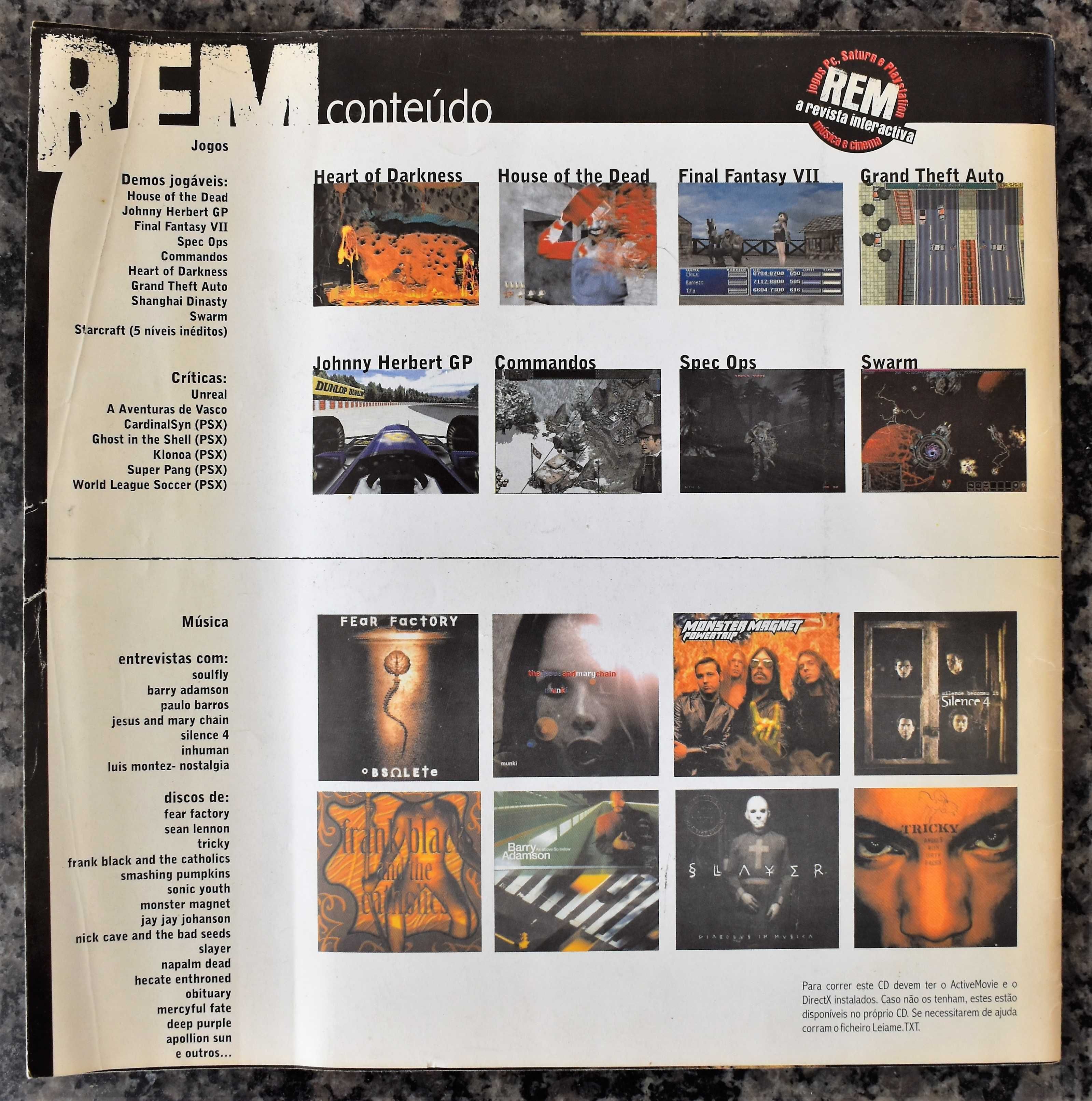 REM - Revista de Entretenimento e Multimédia (Nºs 1 e 2 + CD-ROM' s)