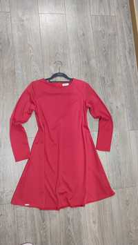 Makadamia 36 piękna czerwona sukienka rozkloszowana, święta