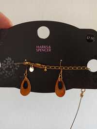 Marks & Spencer biżuteria - kolczyki + naszyjnik
