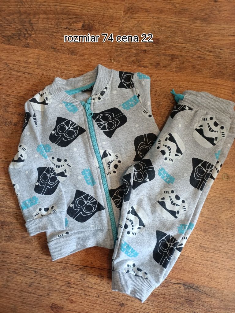 Dres spodnia i bluza Star Wars szaro-niebieska 74