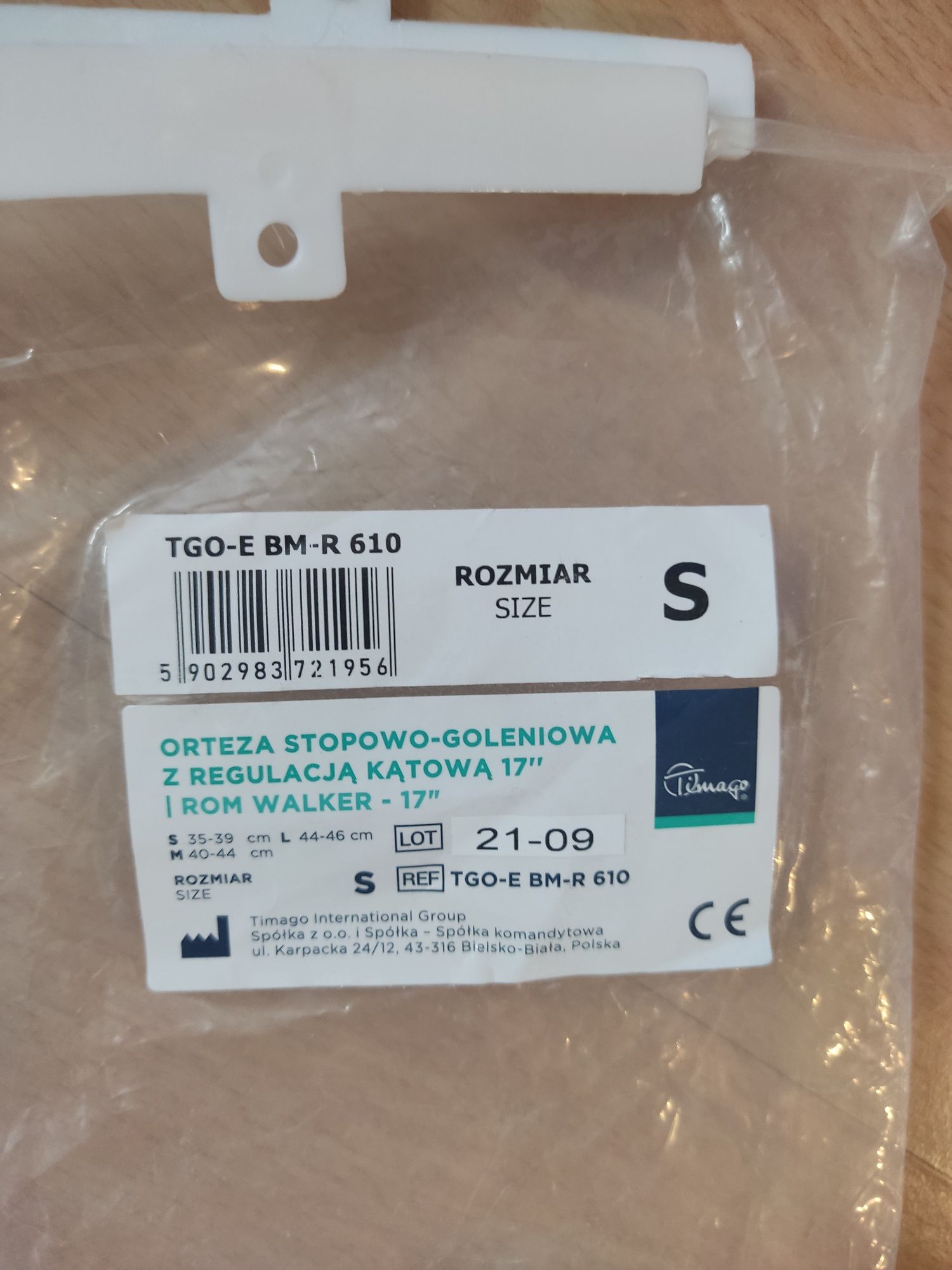 Orteza na stopę, goleń but marszowy krórki