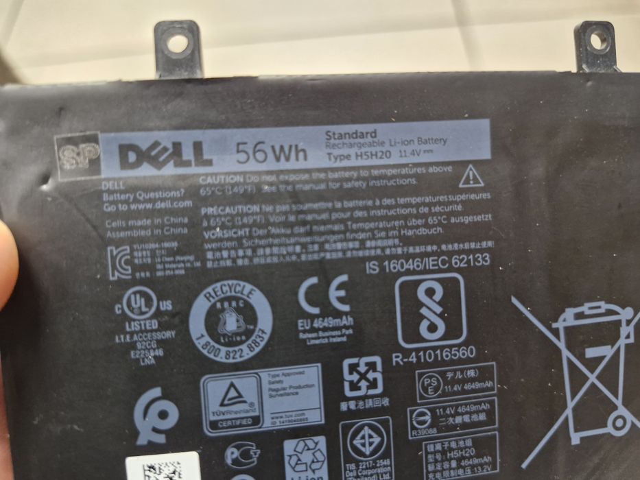 Батарея для ноутбука Dell XPS 9560 (H5H20) Б/У