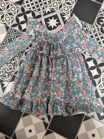 Piękna sukienka dla dziewczynki róże 104/110 handmade