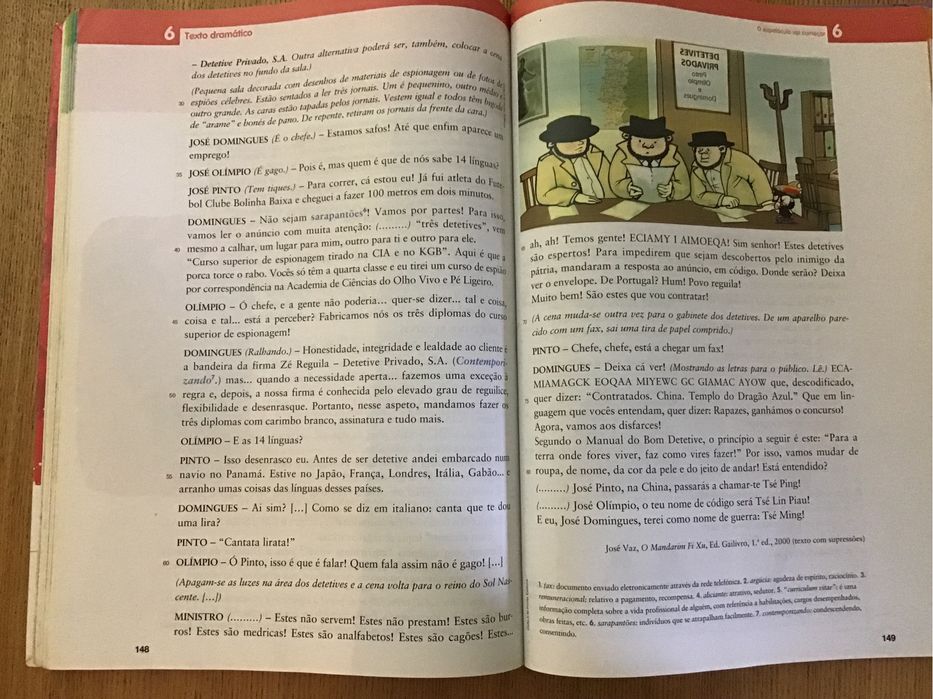 Manual, caderno de exercícios e caderno de escrita Português 5.º ano