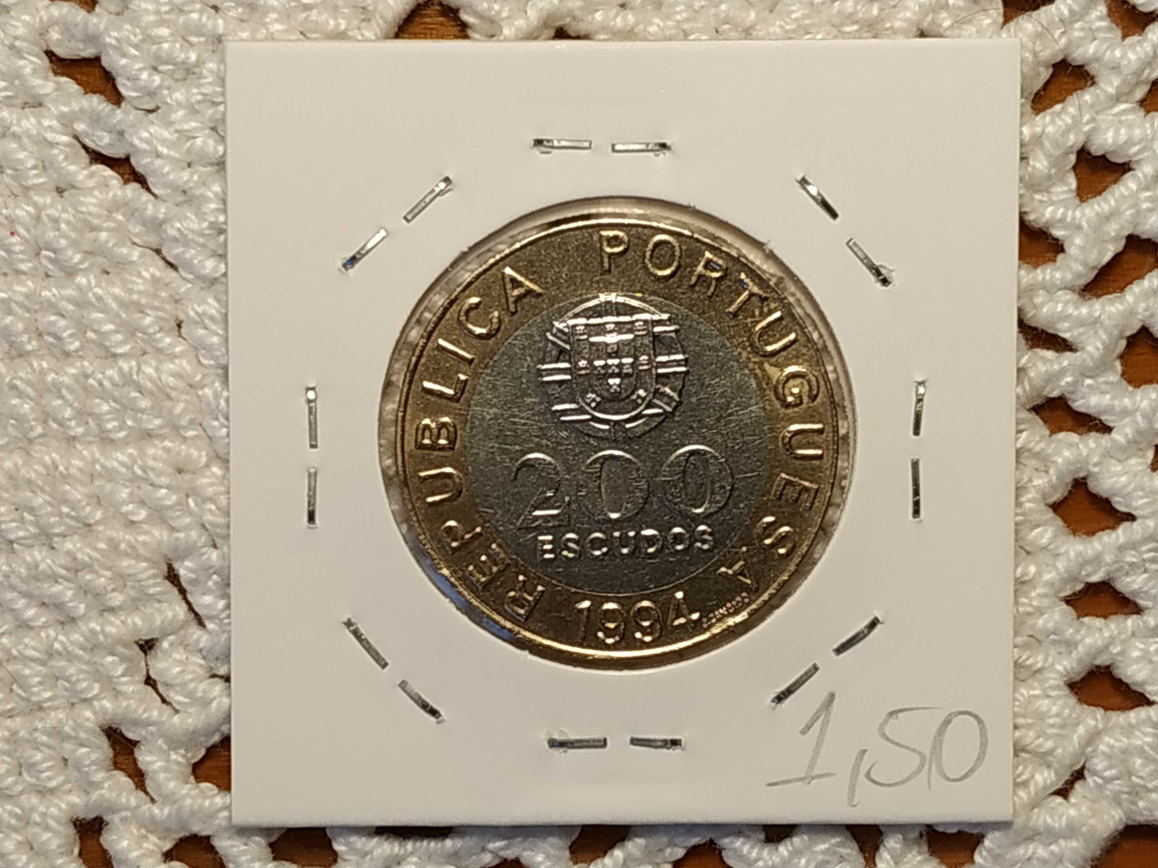 Portugal - moeda de 200 escudos de 1994 Lisboa'94