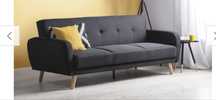 Sofa 3 osobowa Black Red White
