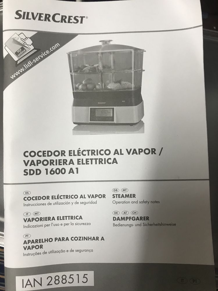 Maquina de cozinhar a vapor electrica silvercast