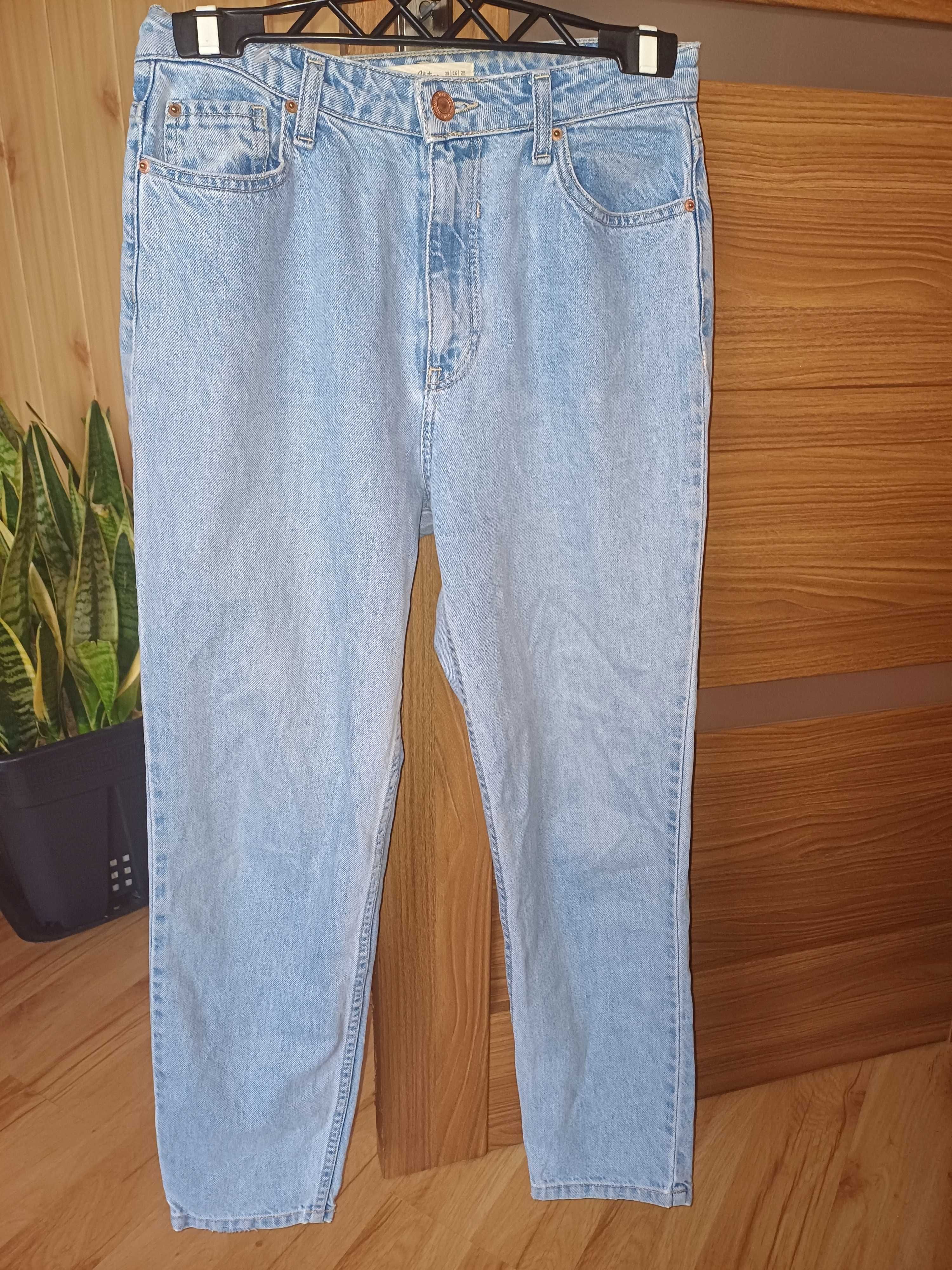 Bershka jeansy vintage jasne